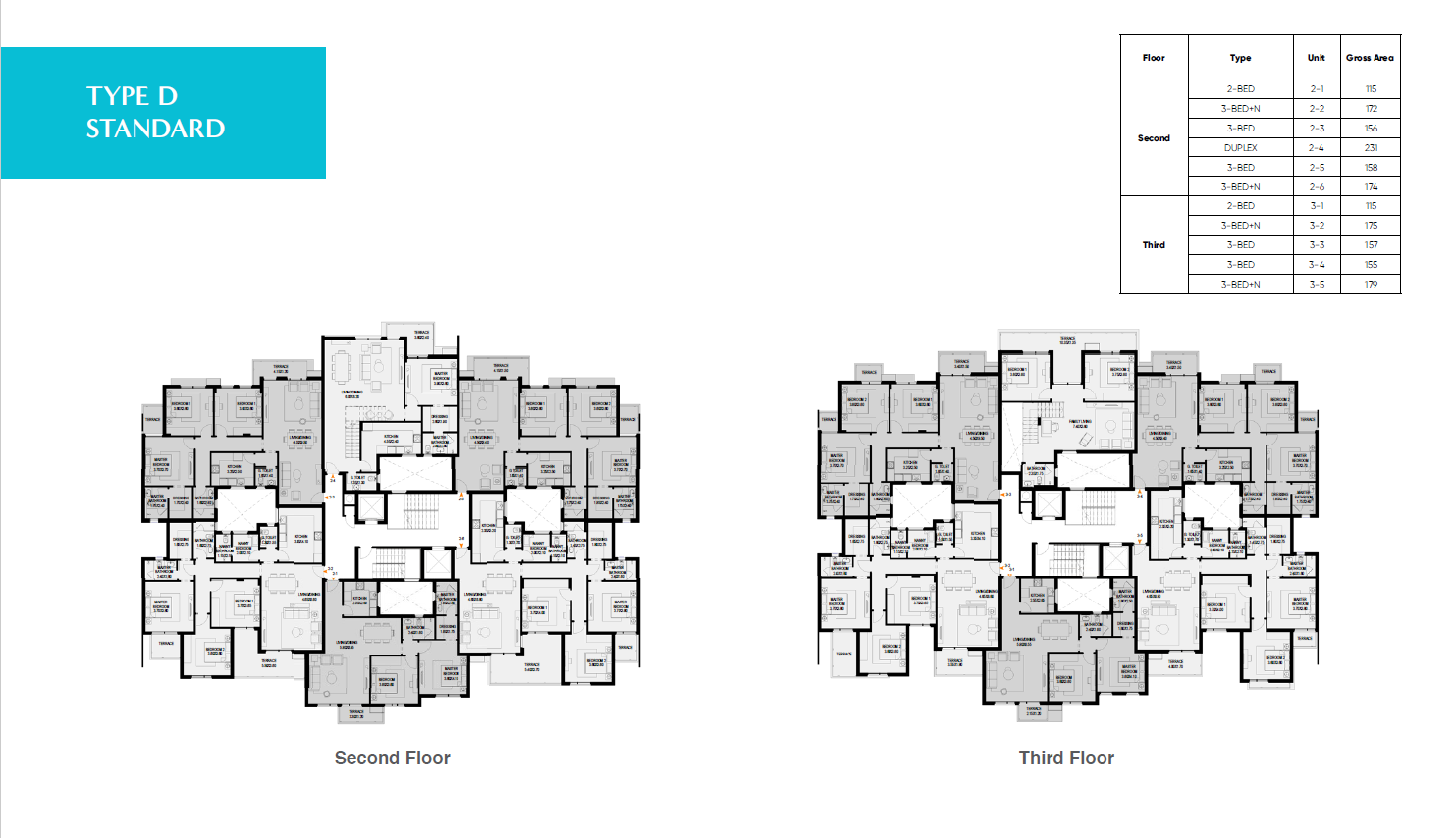 Floor plan for duplex at O West Orascom