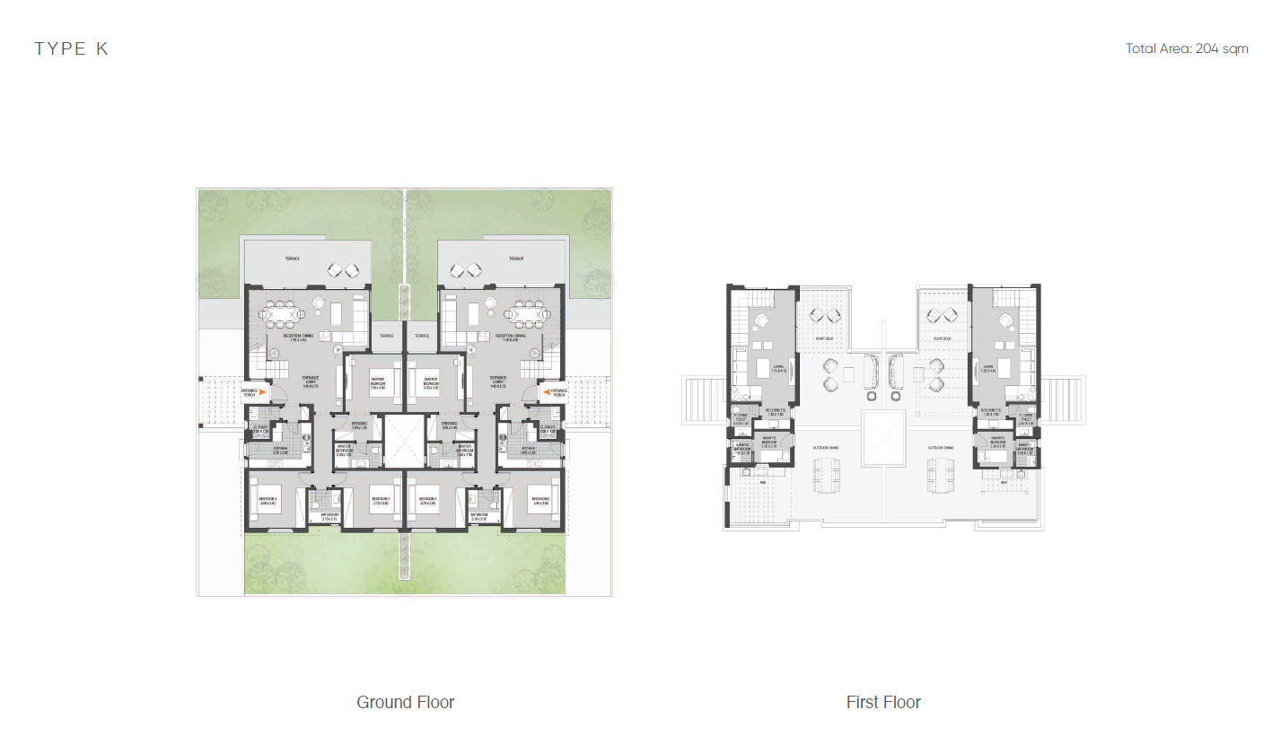 Floor plan for townhouse at O West Orascom