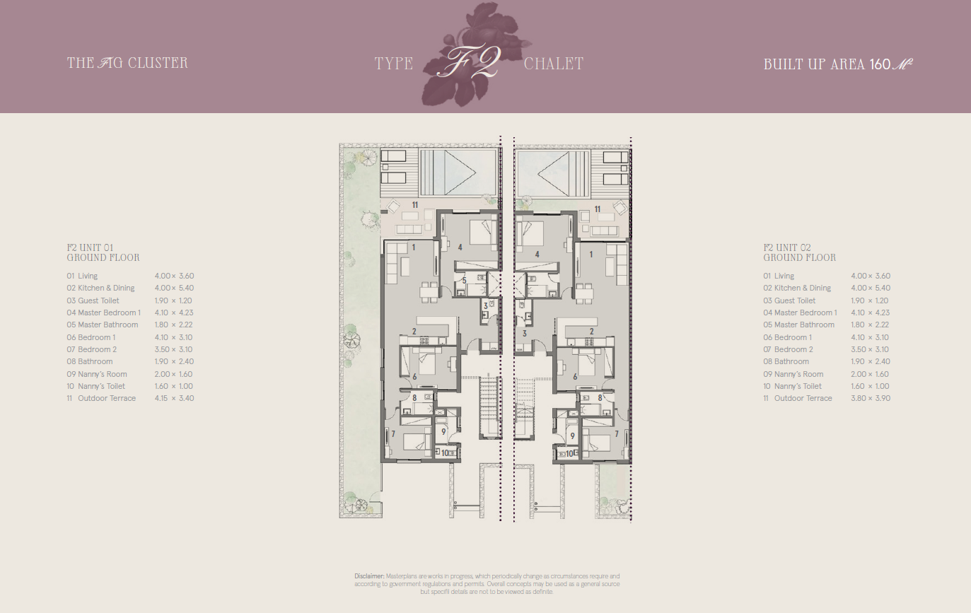 Floor plan for chalet at Marsa Baghush