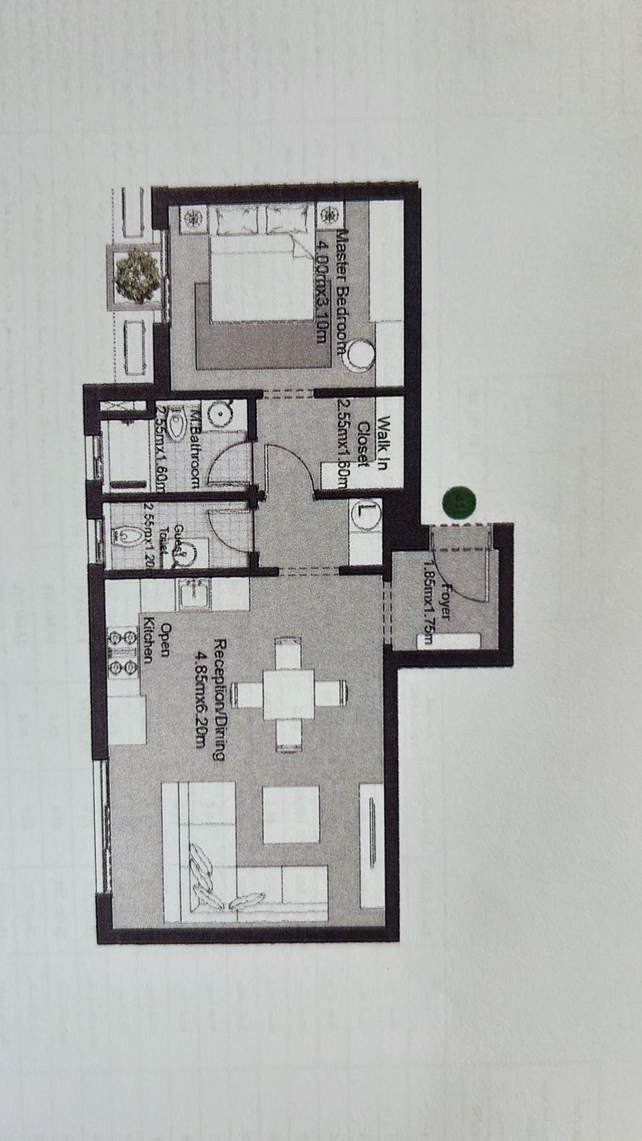 Floor plan for apartment at V Residences By Villette