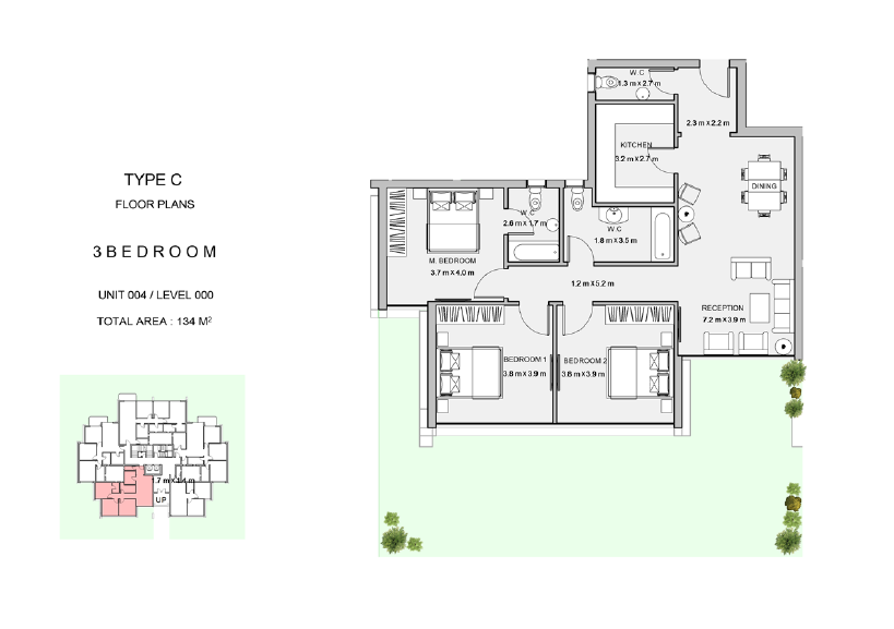 Floor plan for apartment at Atika