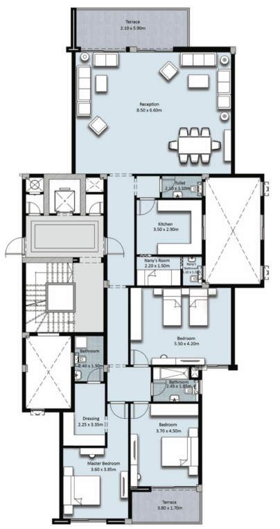 Floor plan for apartment at Fifth Square Al Marasem