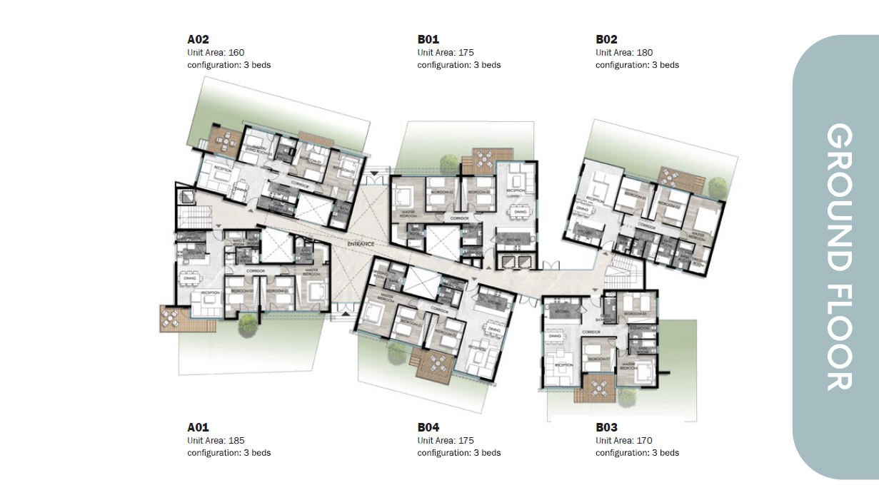 Floor plan for apartment at Leaves