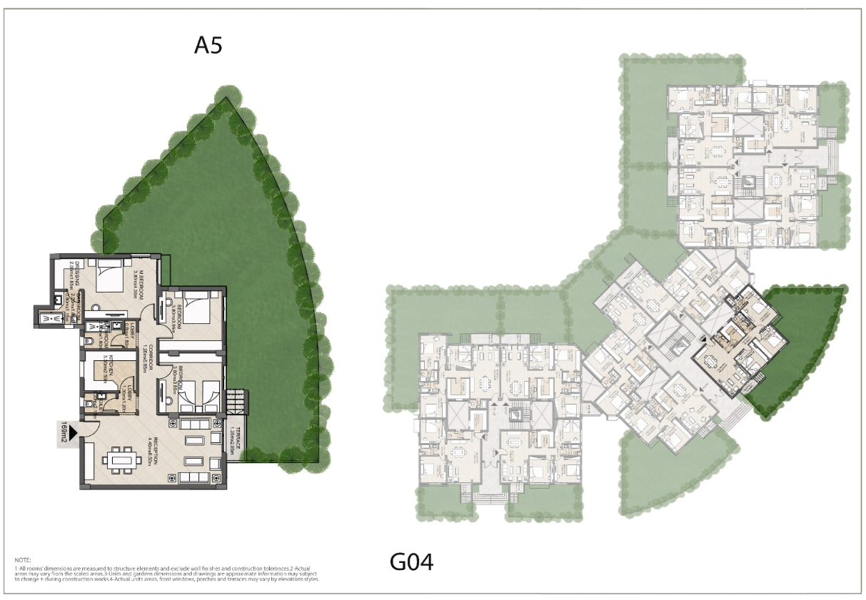 Floor plan for apartment at Granda Life