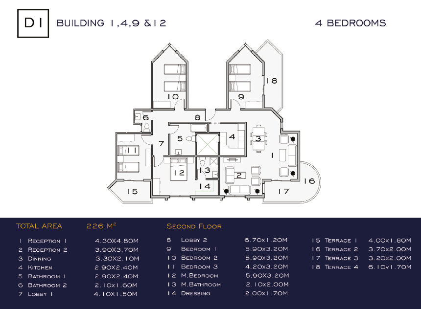 Floor plan for apartment at Eclat