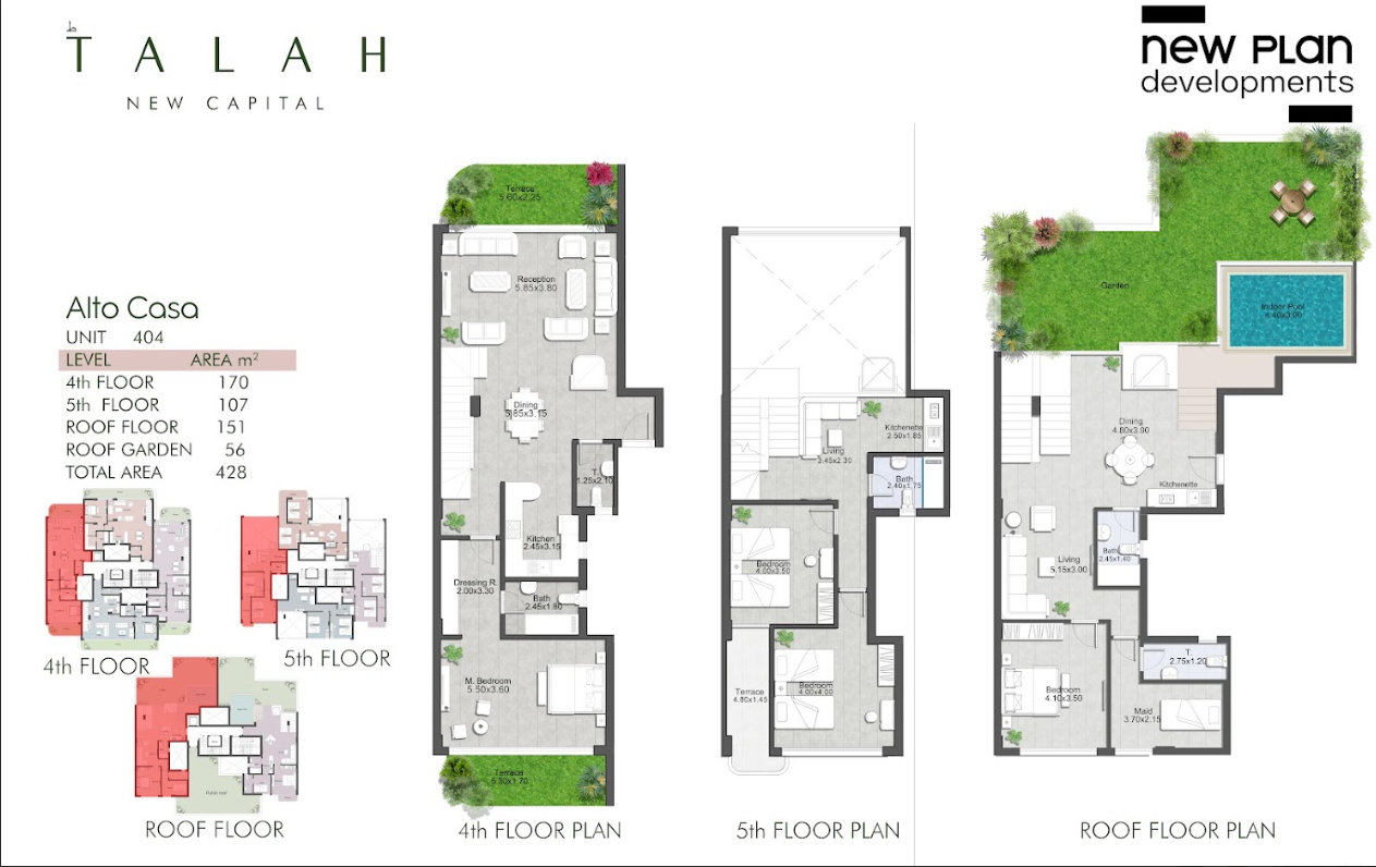 Floor plan for duplex at Talah