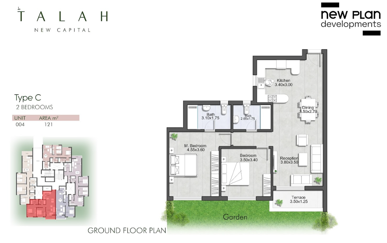 Floor plan for apartment at Talah
