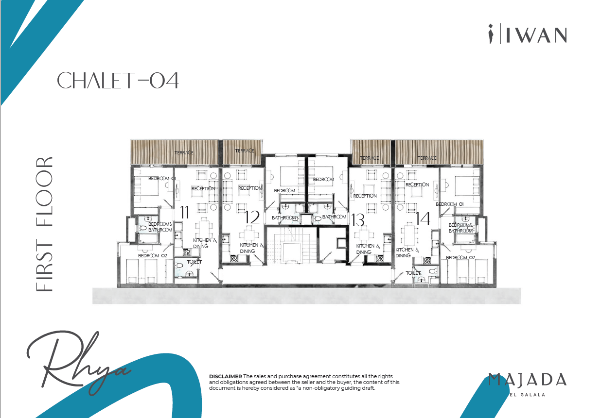Floor plan for chalet at Majada Iwan