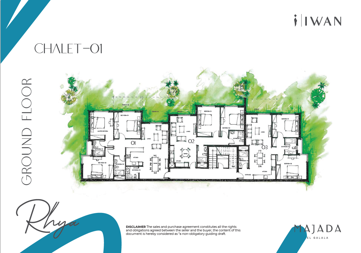 Floor plan for chalet at Majada Iwan