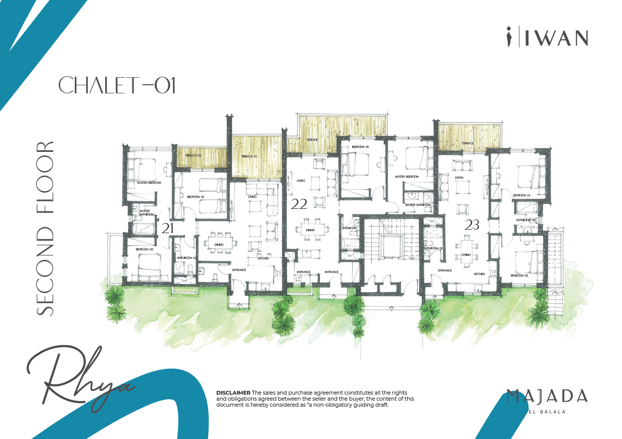 Floor plan for chalet at Majada Iwan