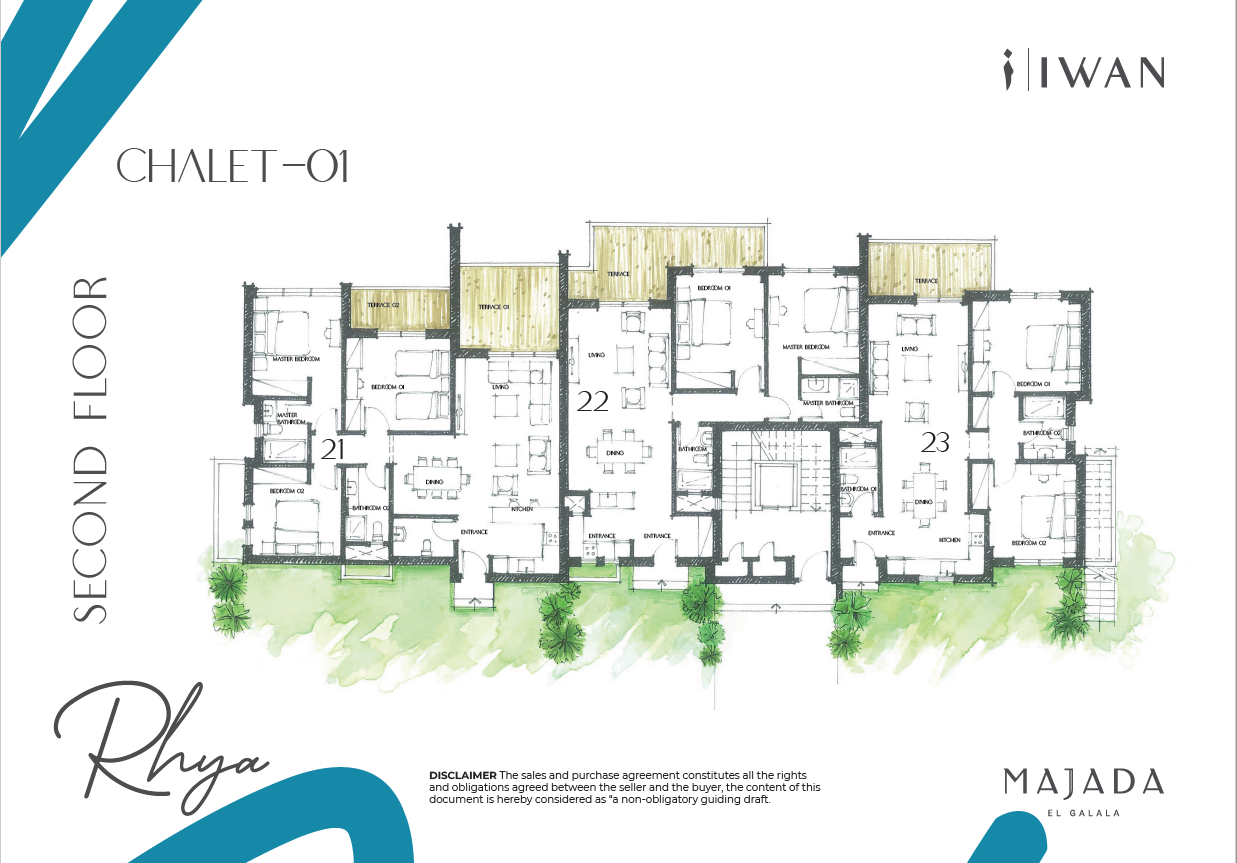 Floor plan for chalet at Majada Iwan