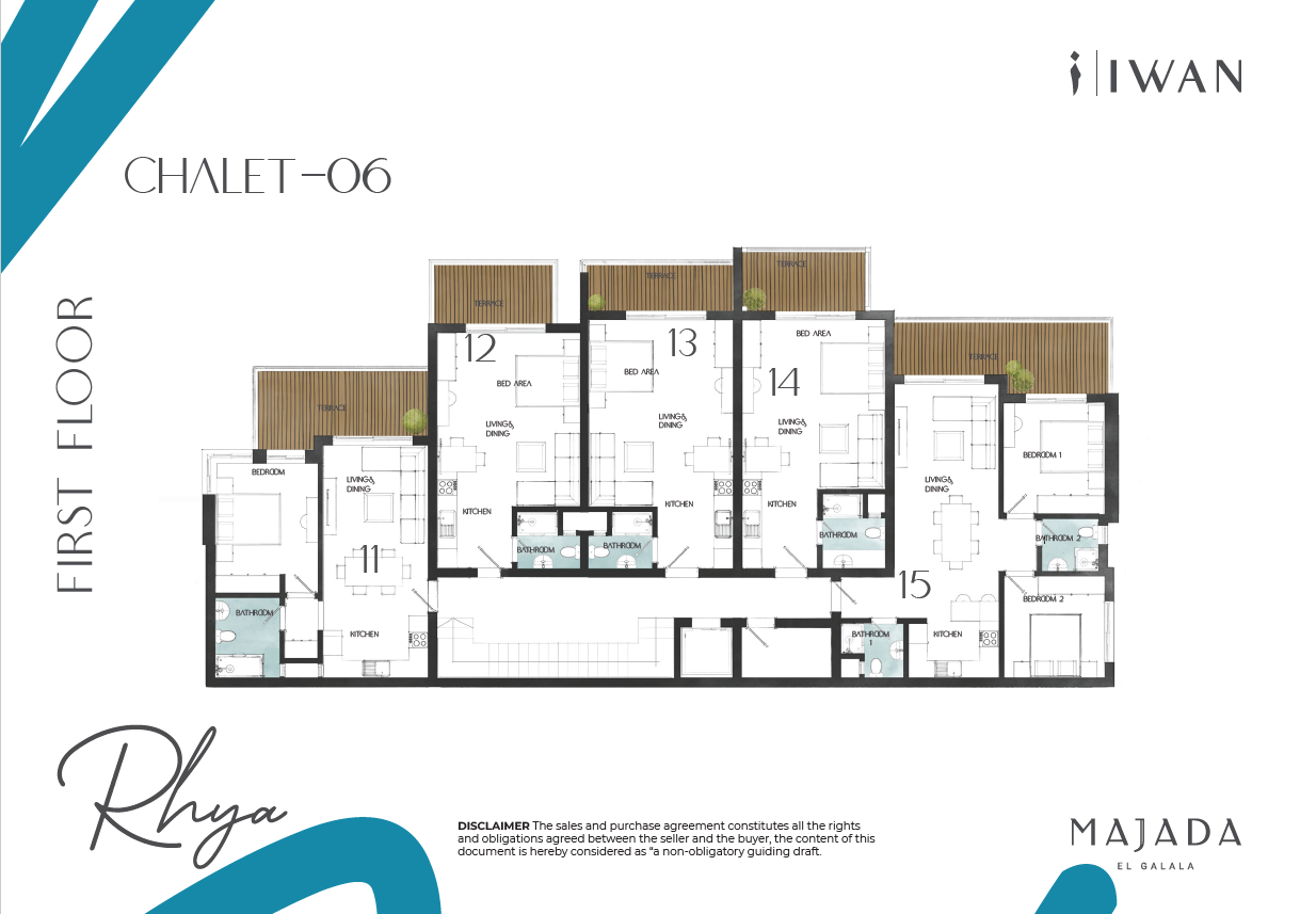 Floor plan for chalet at Majada Iwan