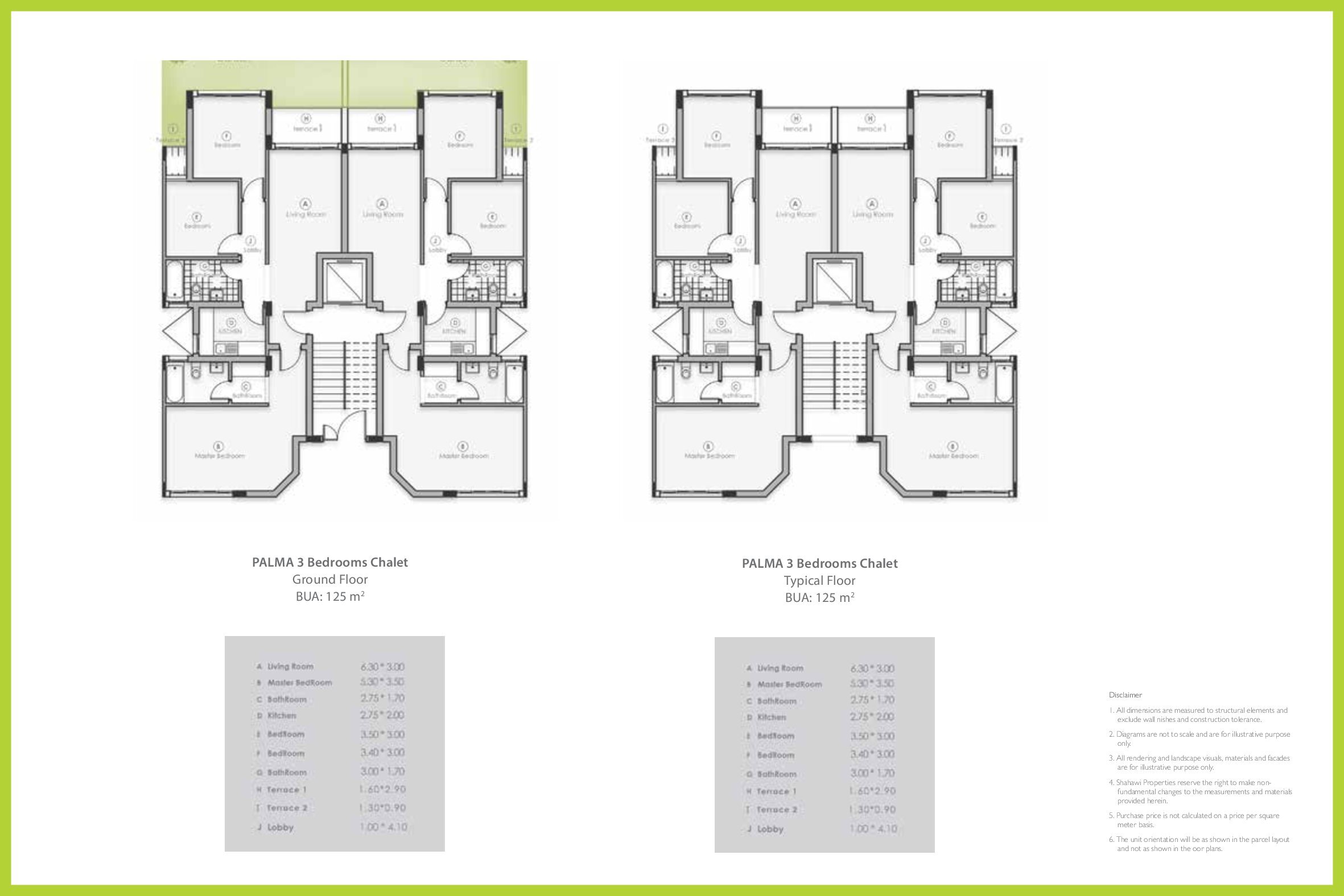 Floor plan for chalet at Pali North Coast