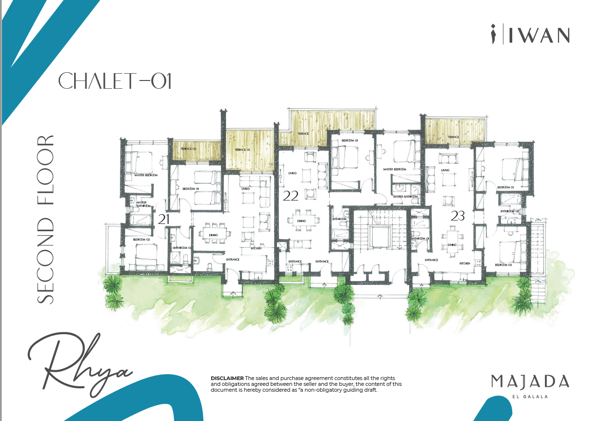Floor plan for chalet at Majada Iwan