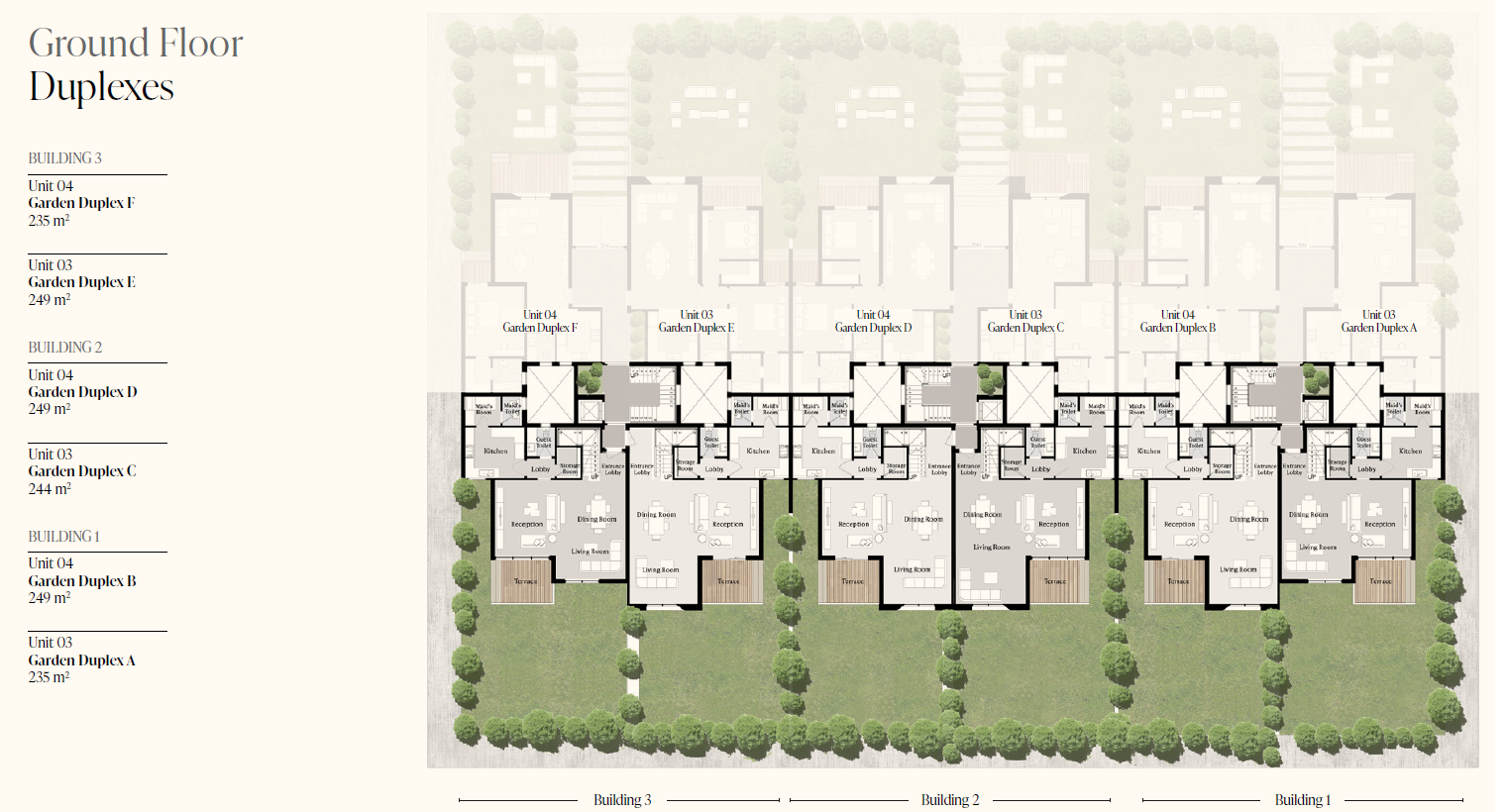 Floor plan for duplex at The Brooks