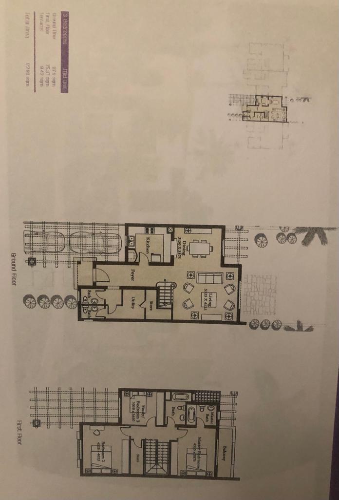 Floor plan for townhouse at Mivida
