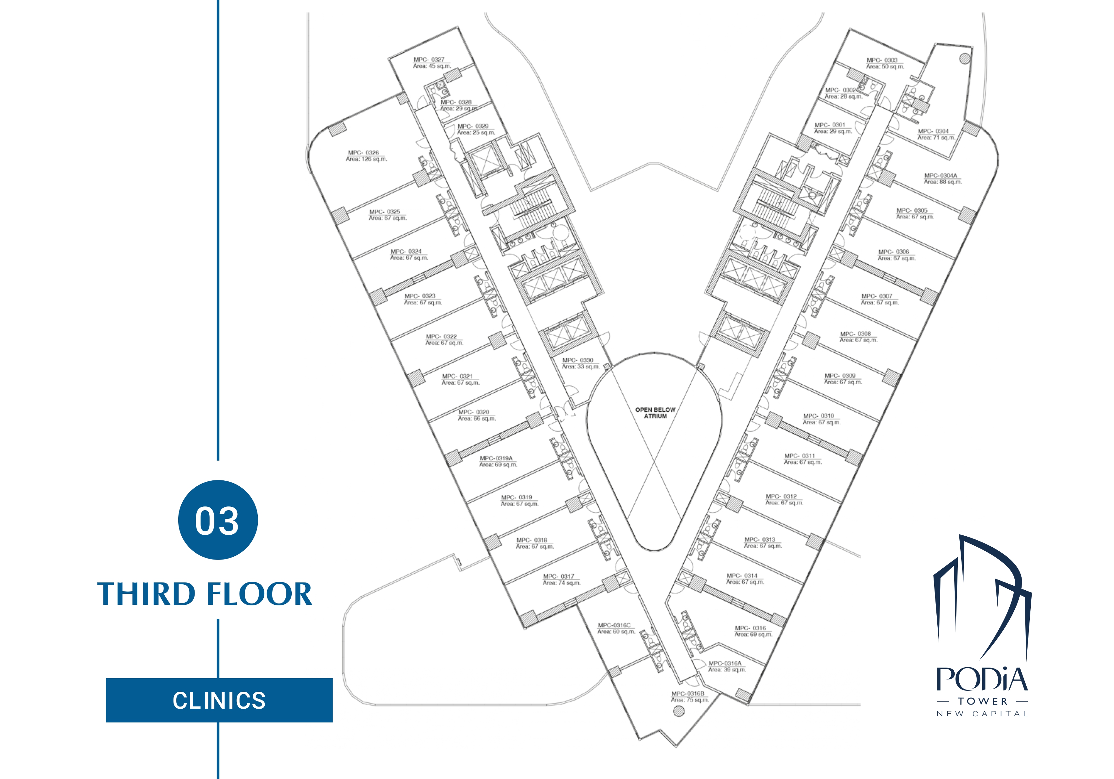 Floor plan for  at Podia Tower