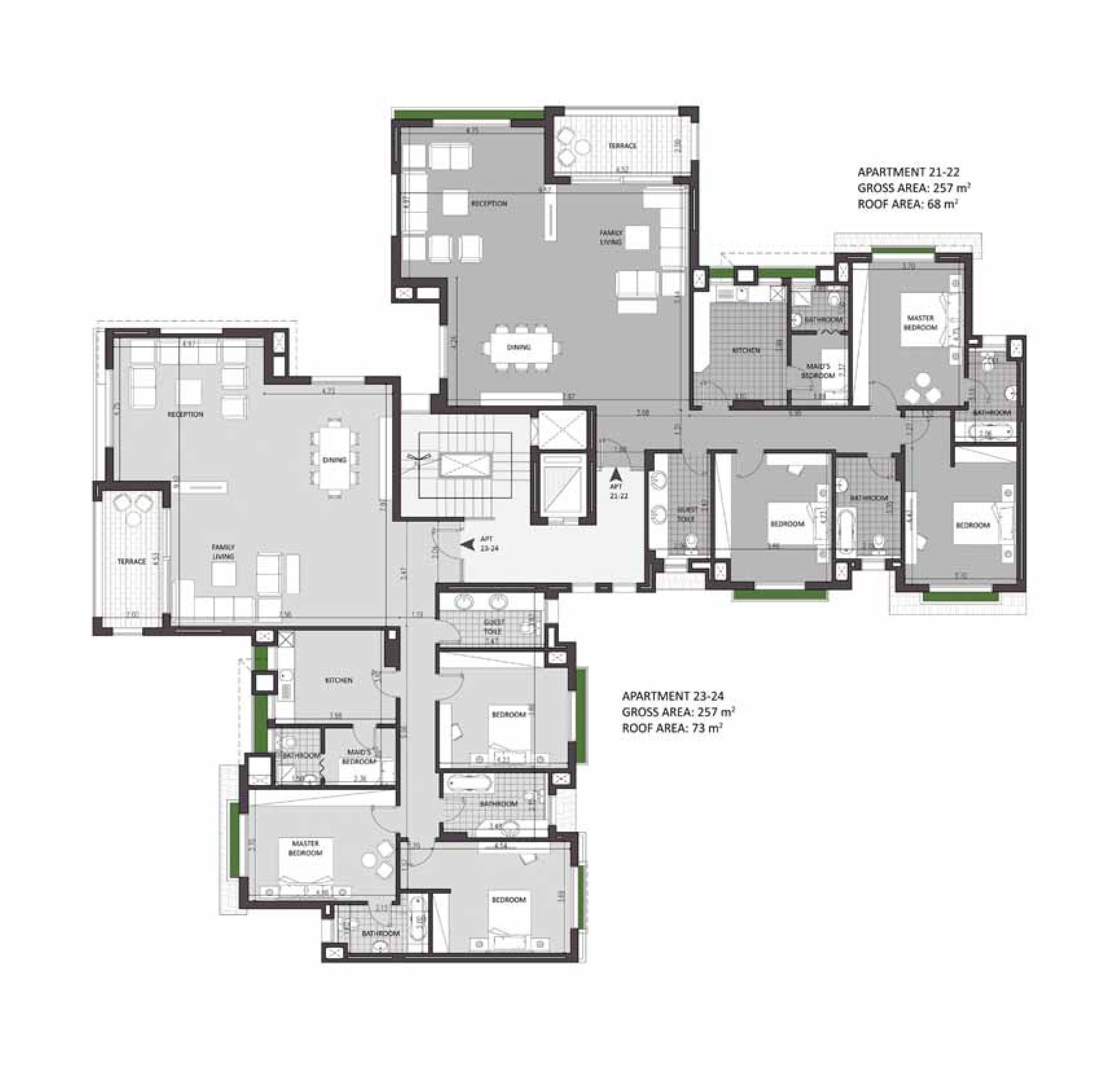 Floor plan for apartment at Casa