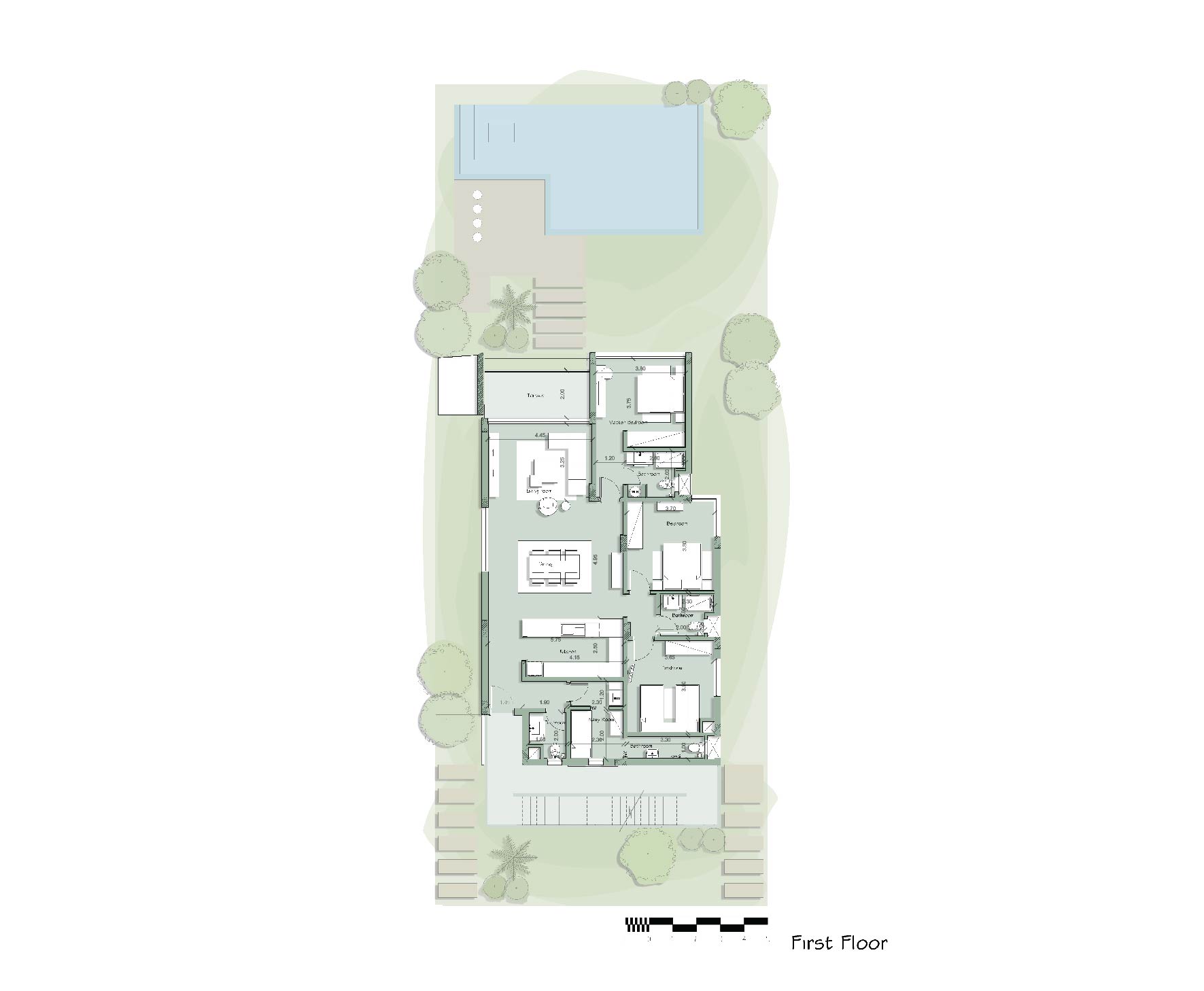 Floor plan for chalet at Fouka Bay