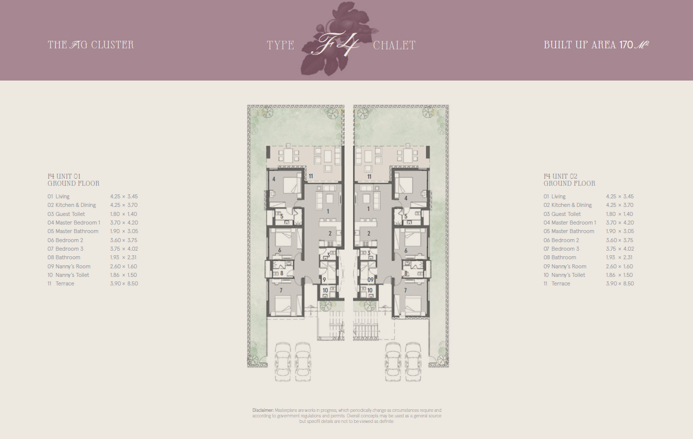 Floor plan for chalet at Marsa Baghush