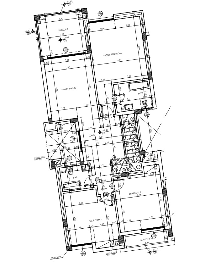 Floor plan for duplex at Park View