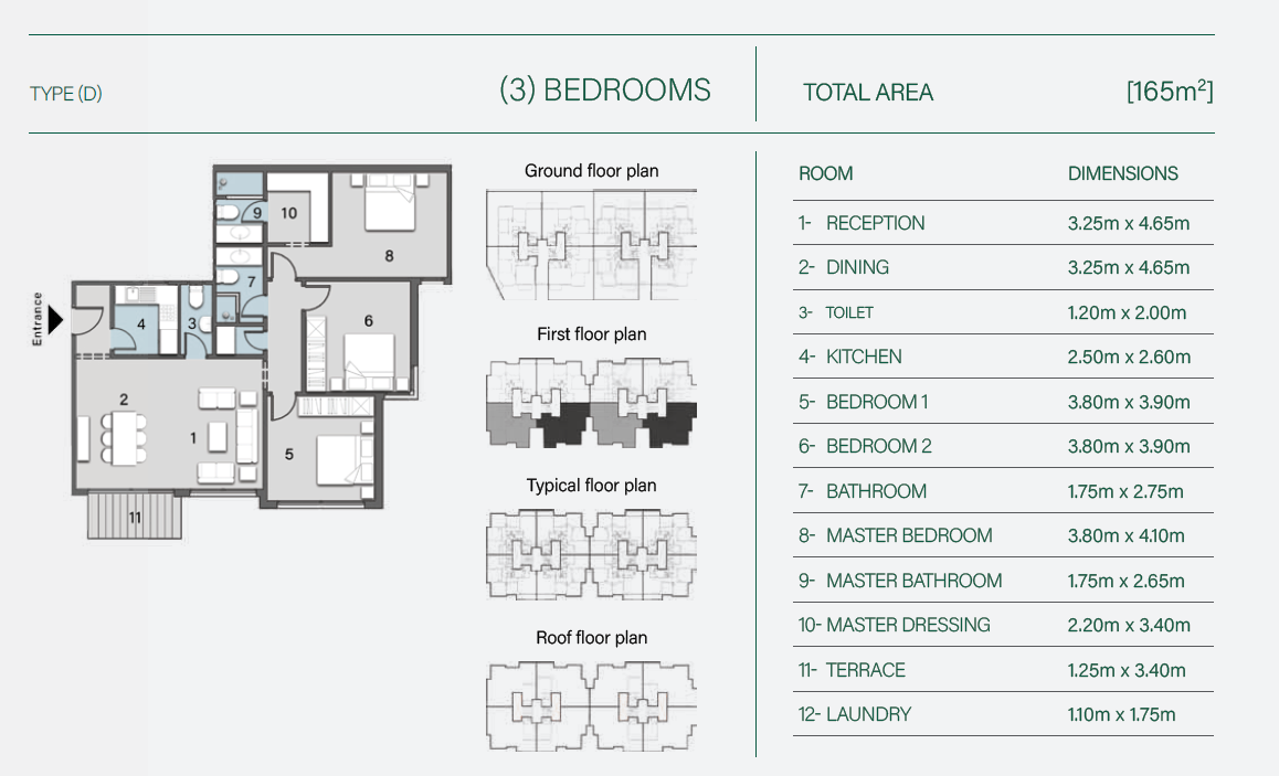 Floor plan for apartment at Aster Residence