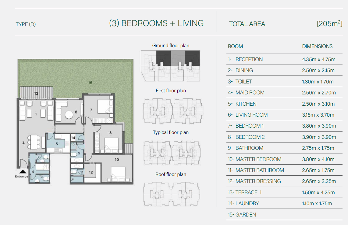 Floor plan for apartment at Aster Residence