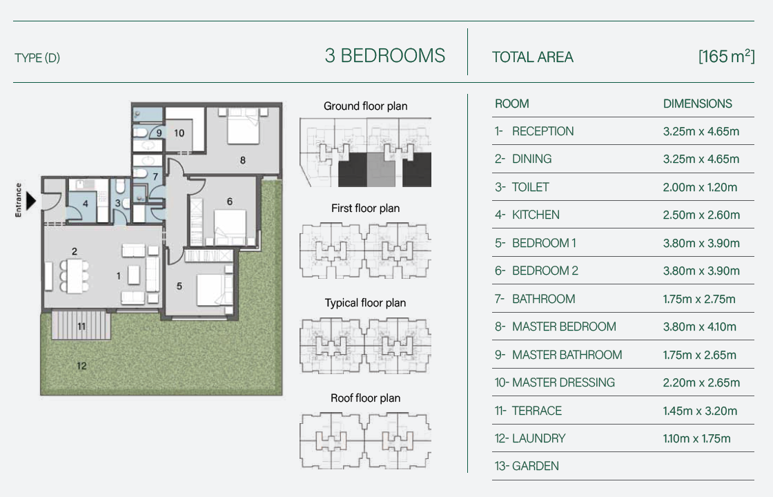 Floor plan for apartment at Aster Residence