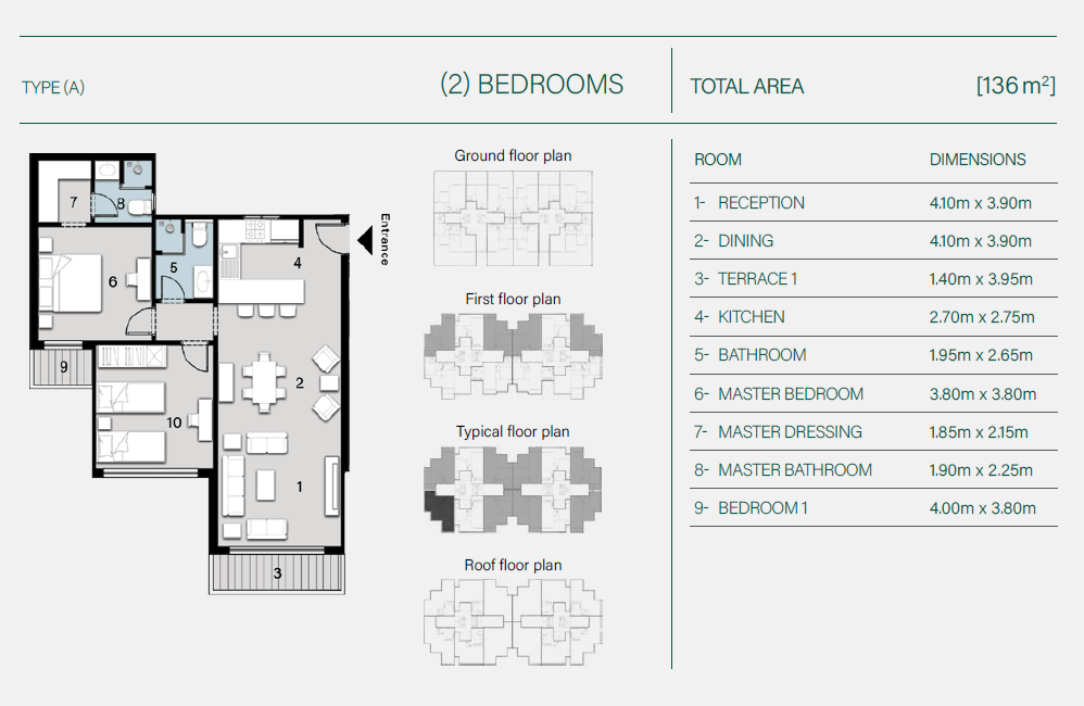 Floor plan for apartment at Aster Residence