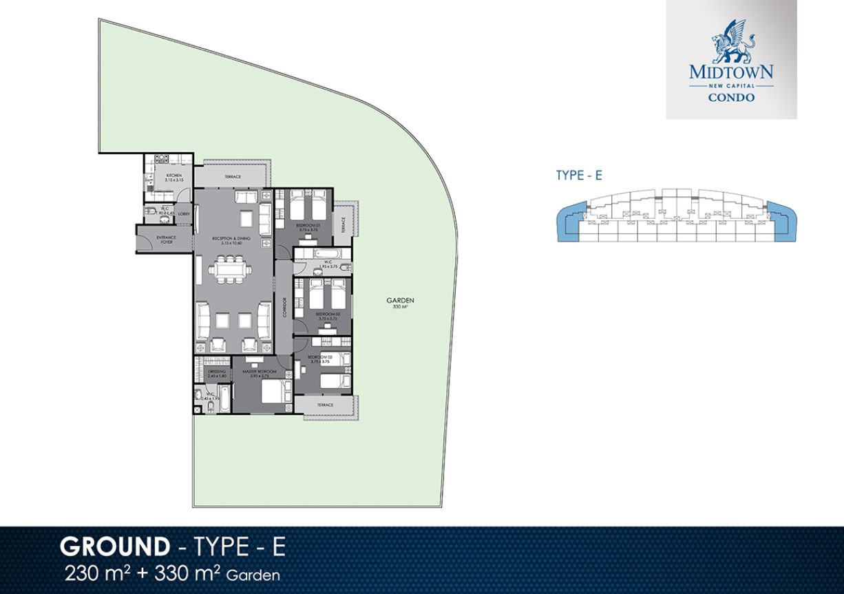 Floor plan for apartment at Midtown condo