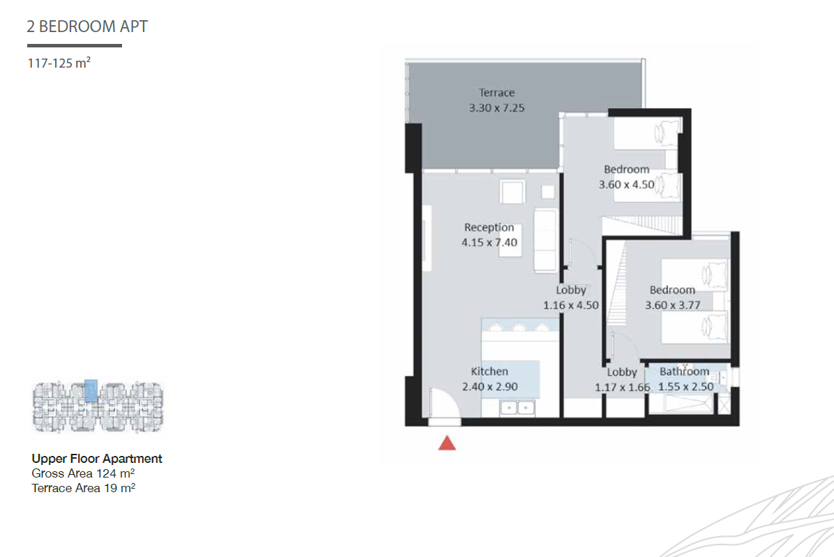 Floor plan for apartment at The Curve