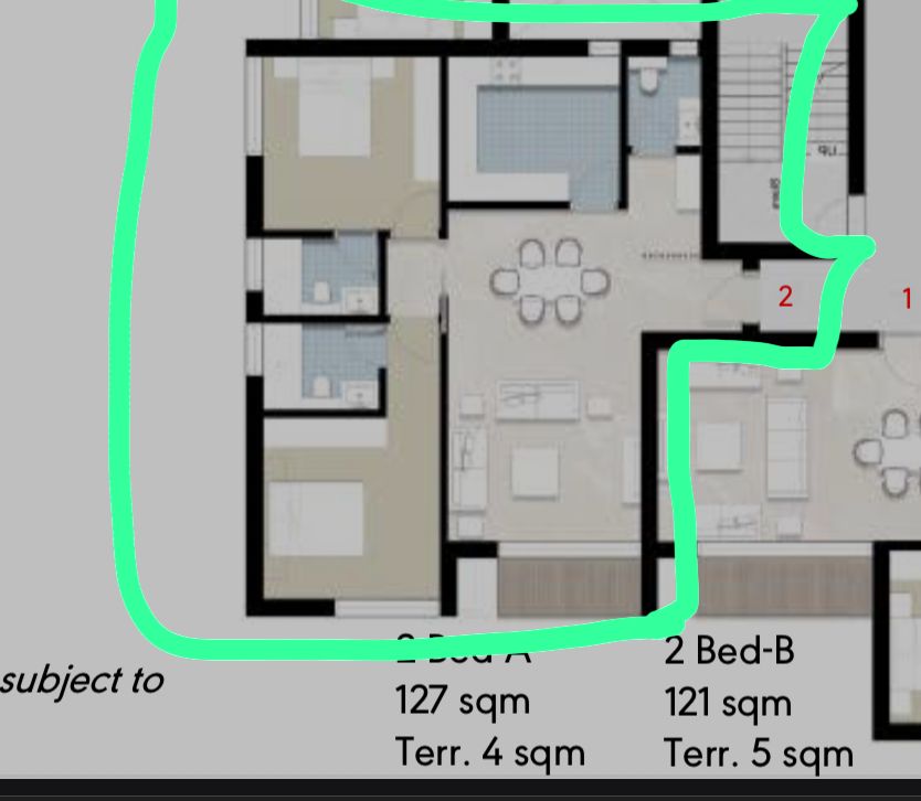 Floor plan for apartment at ZED East