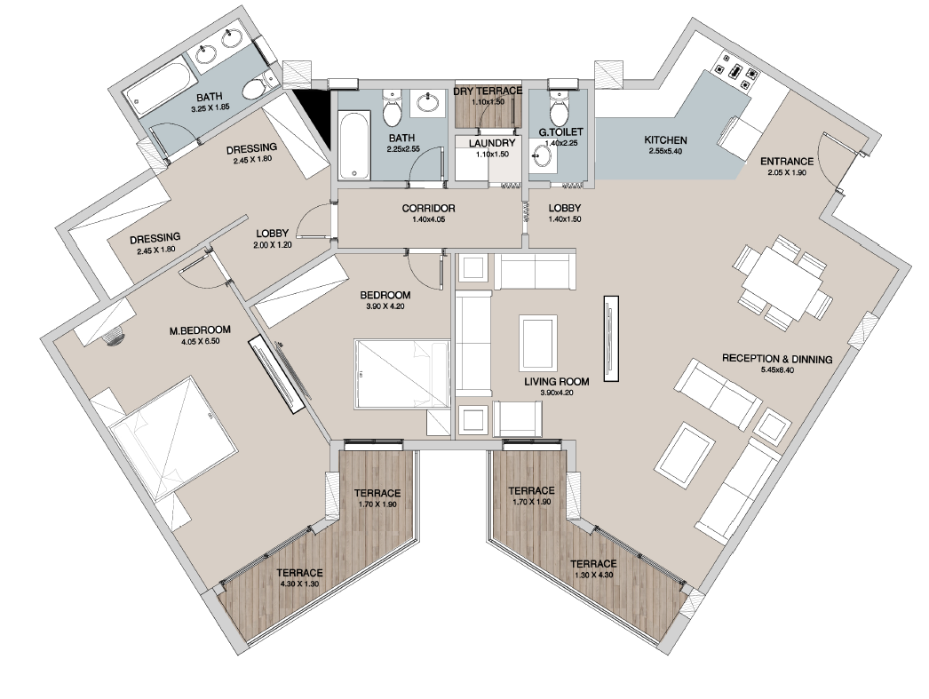Floor plan for apartment at The Loft