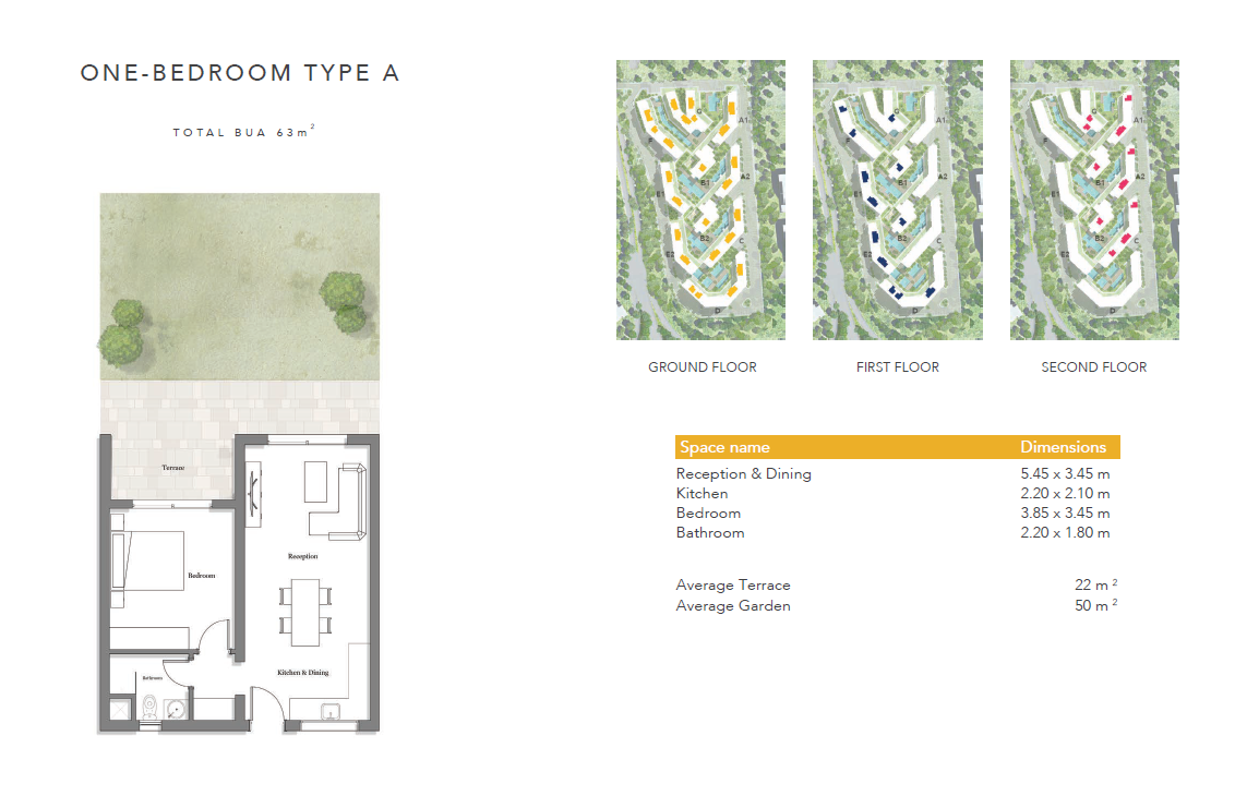 Floor plan for apartment at Jefaira