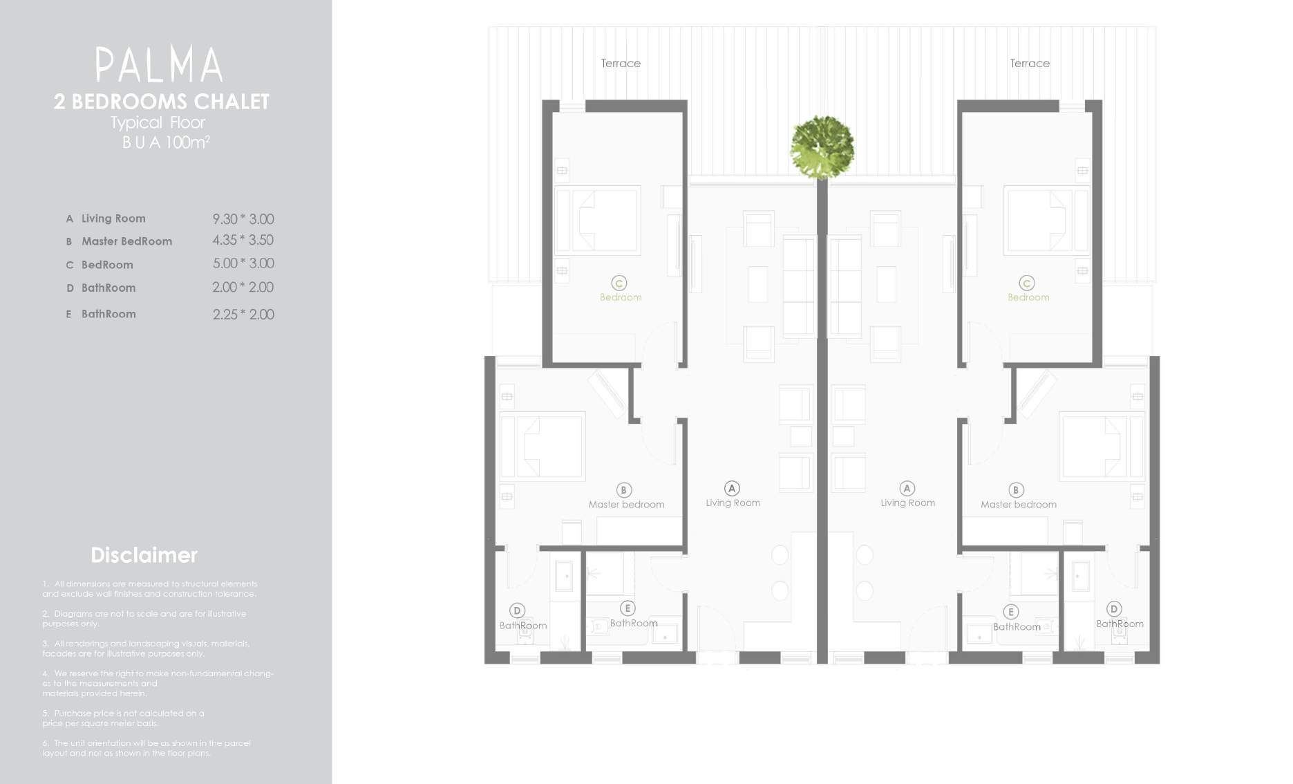 Floor plan for chalet at Pali North Coast