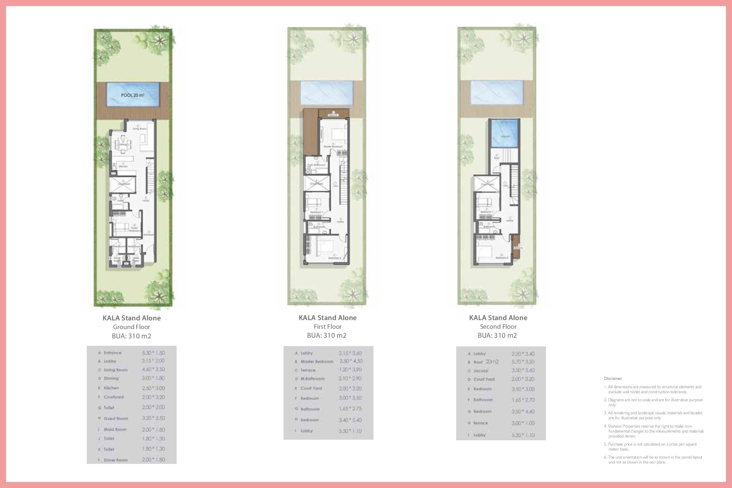 Floor plan for villa at Pali North Coast