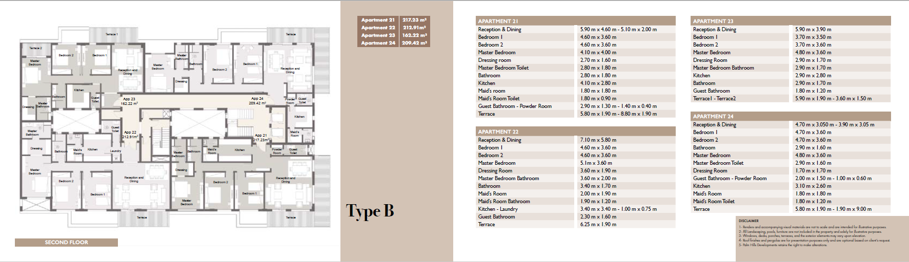 Floor plan for apartment at Palm Hills Alexandria