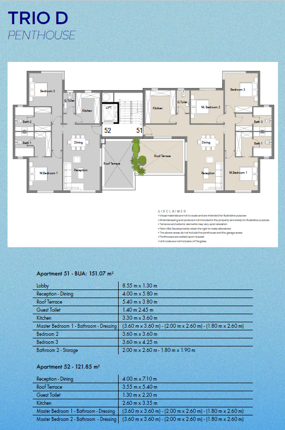 Floor plan for apartment at Badya