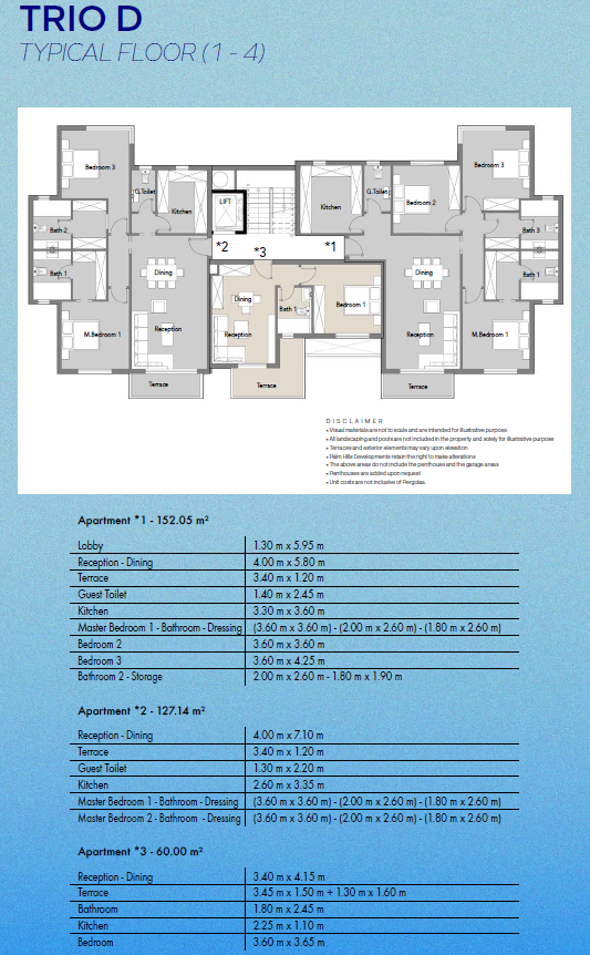 Floor plan for apartment at Badya
