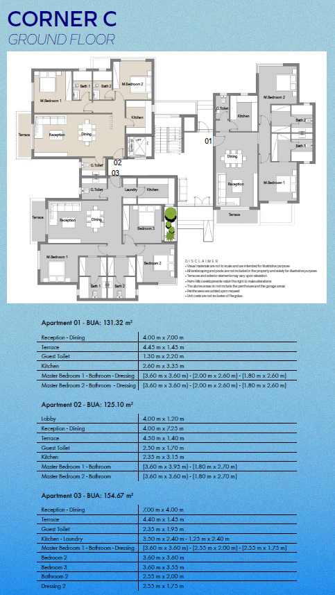 Floor plan for apartment at Badya