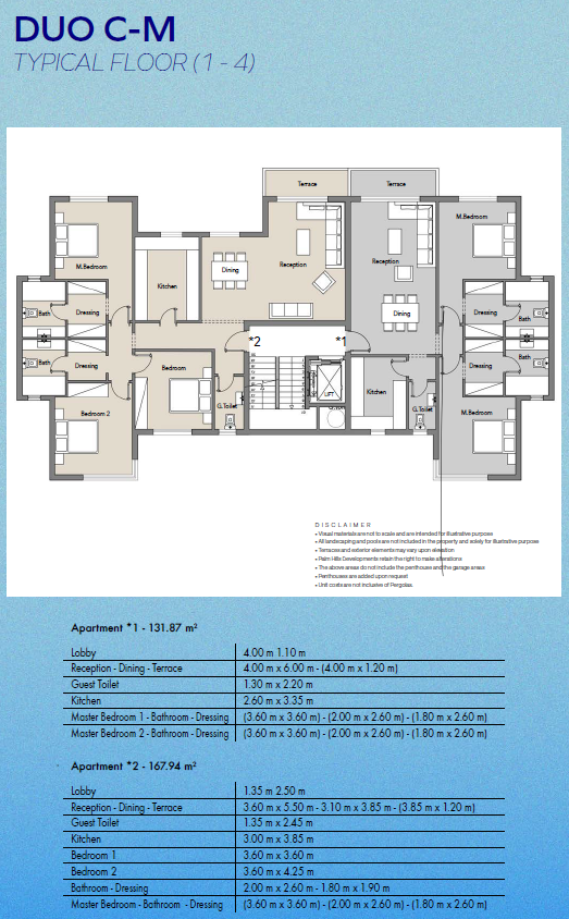 Floor plan for apartment at Badya