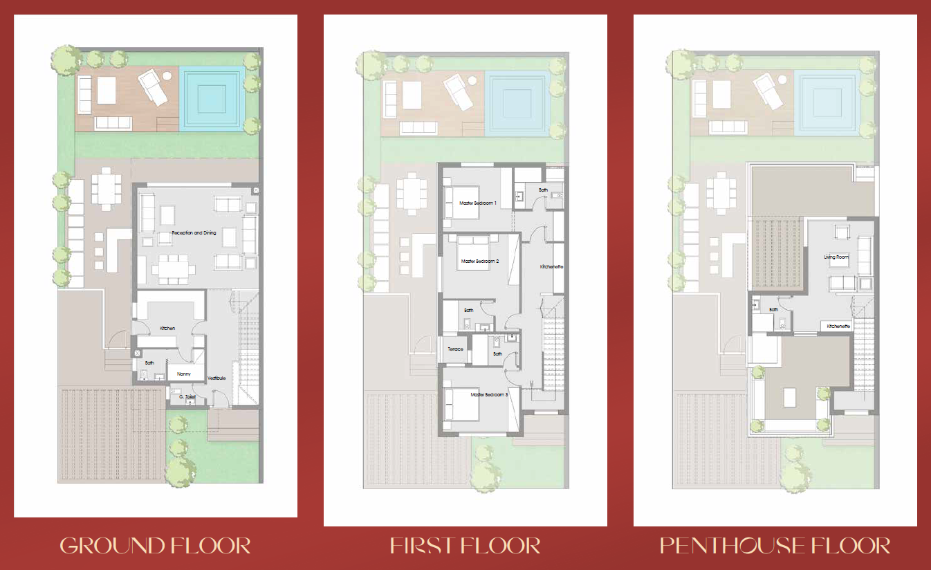 Floor plan for villa at Badya