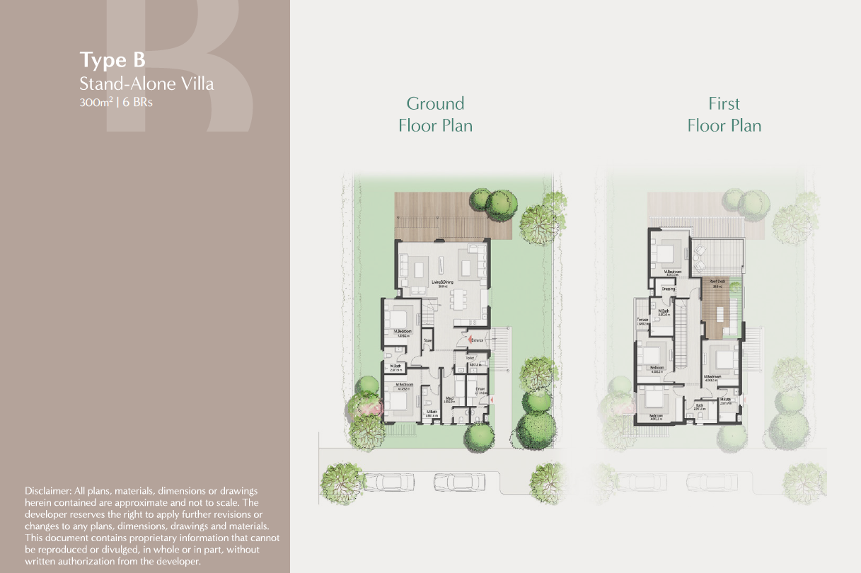 Floor plan for villa at Masaya