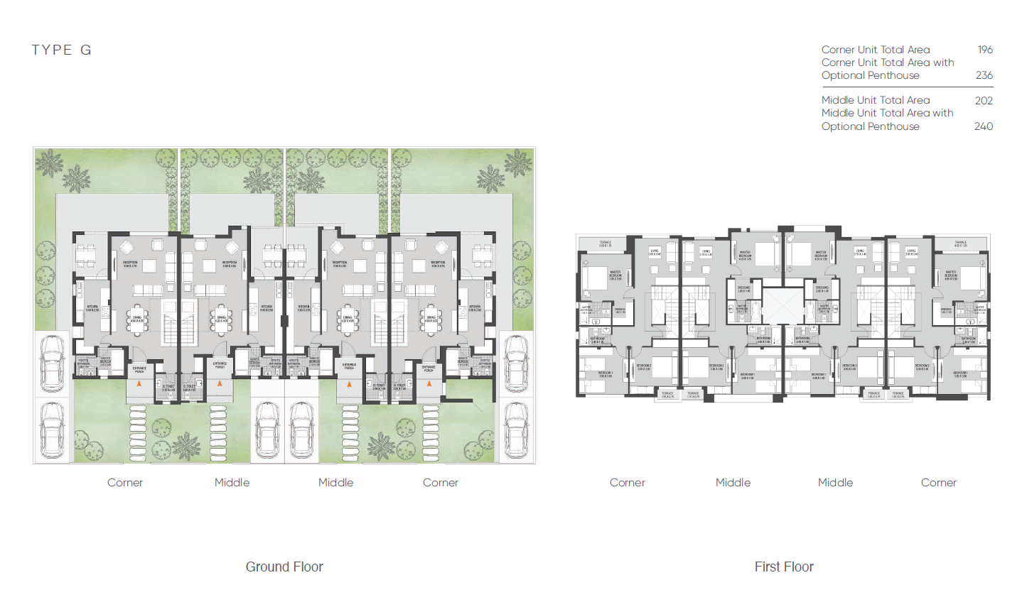 Floor plan for townhouse at O West Orascom