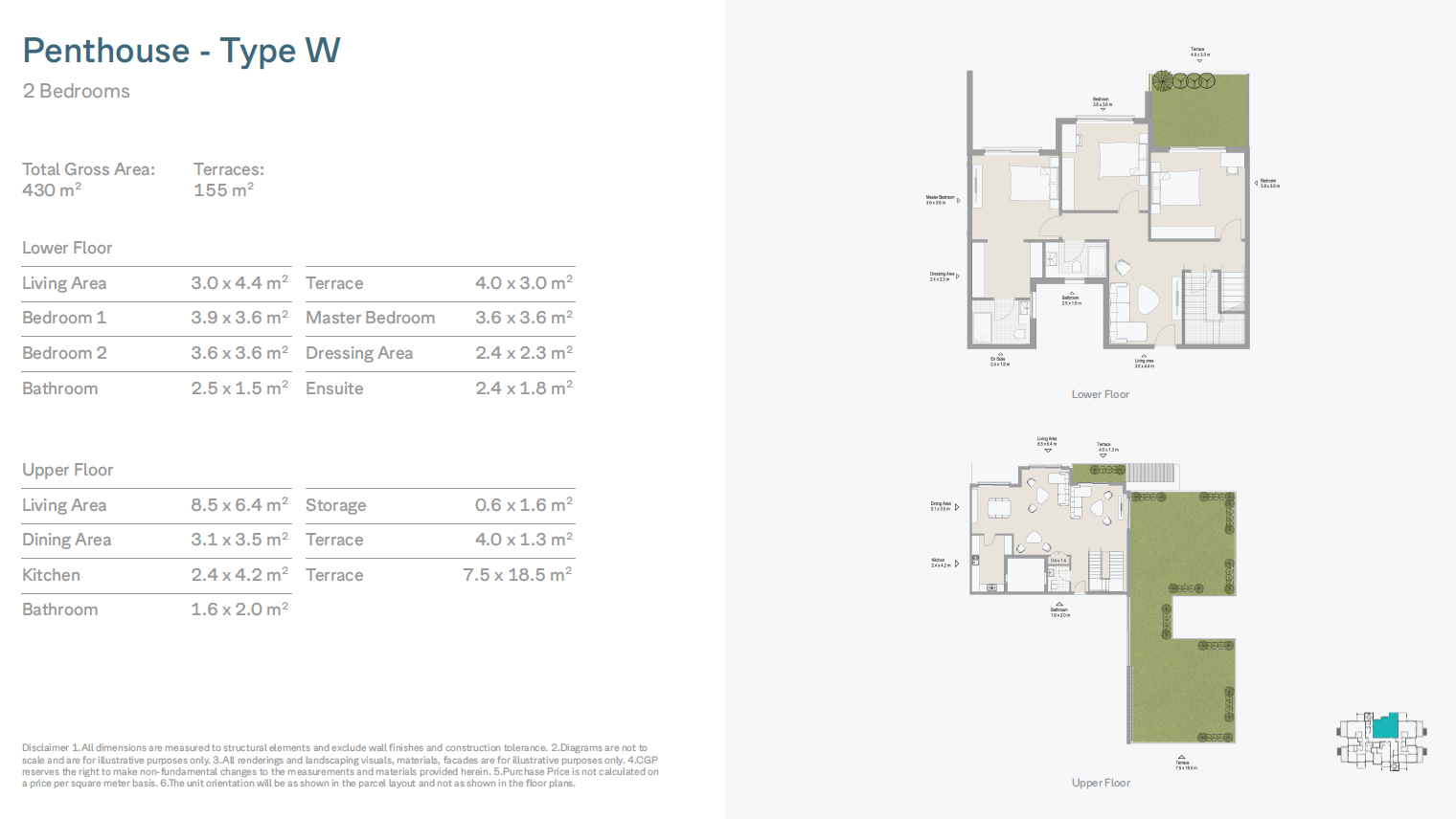 Floor plan for duplex at Al Burouj