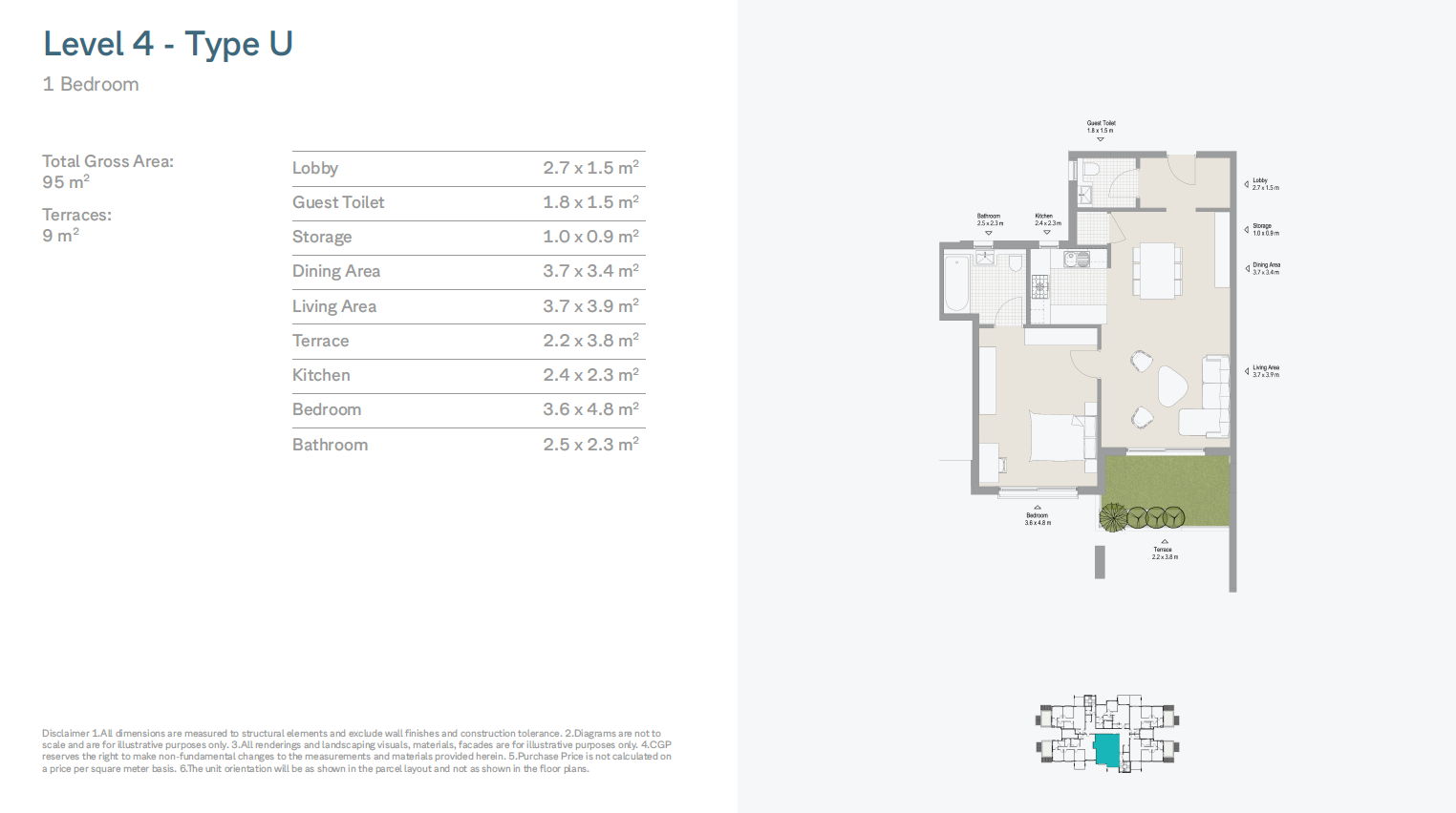 Floor plan for apartment at Al Burouj