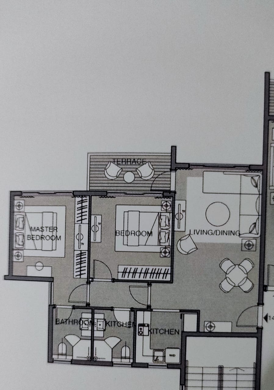 Floor plan for studio at Noor Capital Gardens
