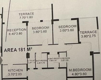 Floor plan for apartment at Vinci