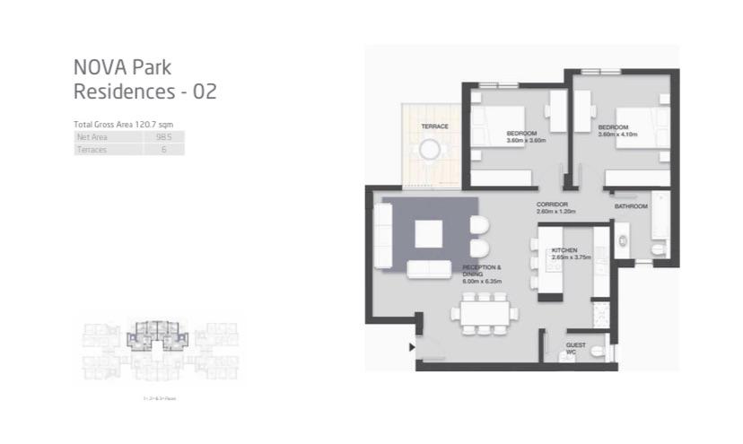 Floor plan for apartment at VYE SODIC