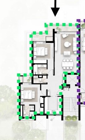 Floor plan for apartment at Solana